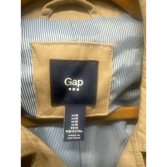 Women's Gap Tan Double-Breasted Trench Coat M - Picture 4 of 5